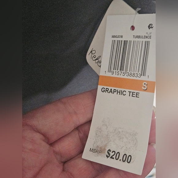 Rebellious One Dark Gray Graphic Red Roses 🌹 Cropped T-Shirt-Sz-S - Picture 8 of 10